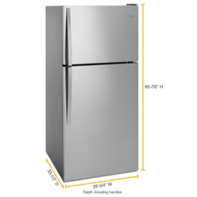 Cargar imagen en el visor de la galería, WHIRLPOOL Stainless Steel 18.2' Nevera Top Mount
