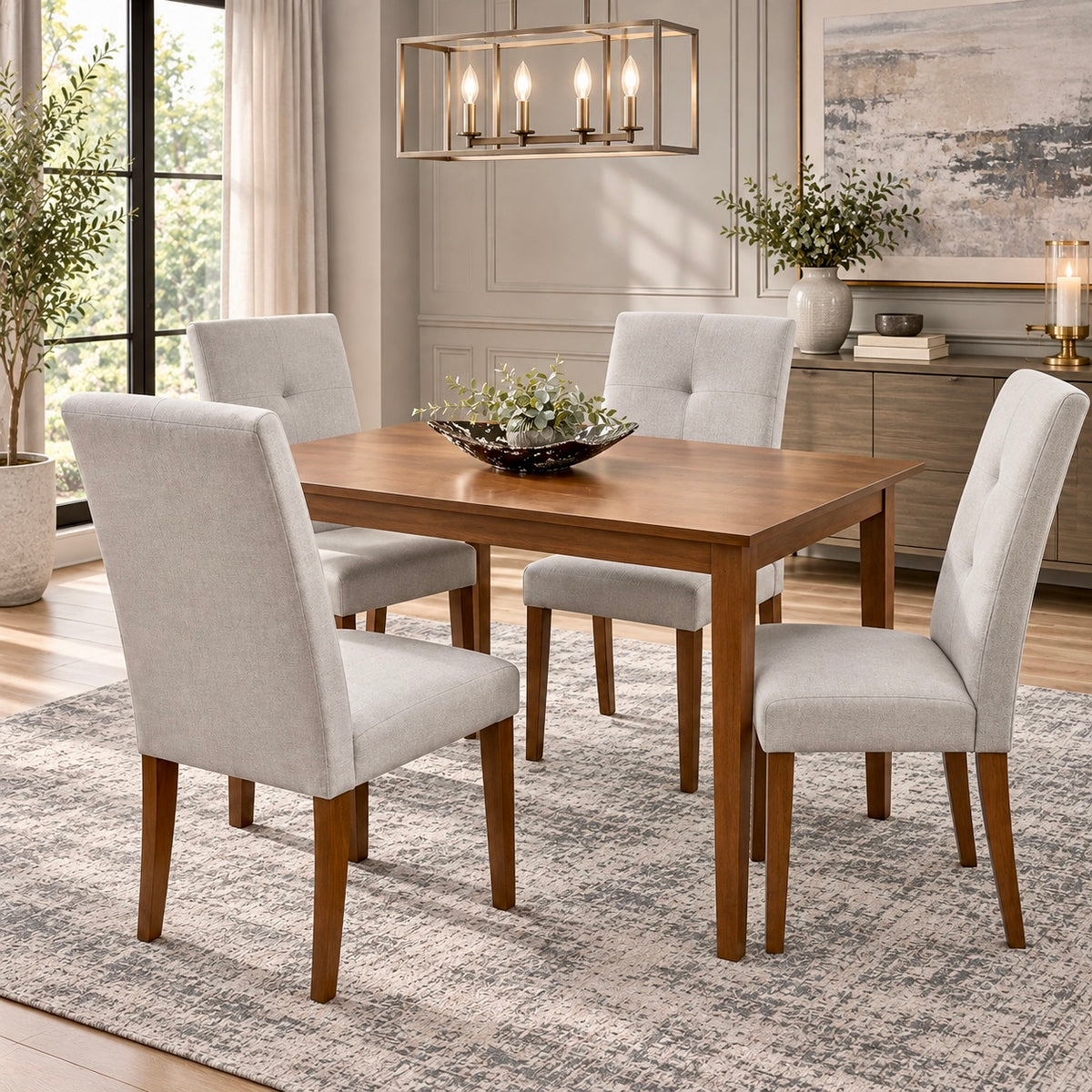 PORTLAND Comedor Rectangular 4 Sillas