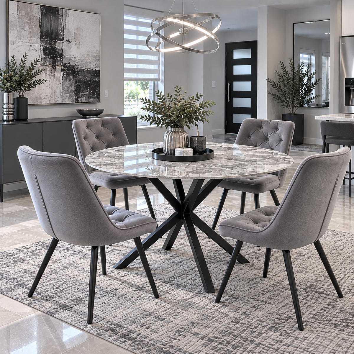 2203 Comedor Redondo 4 Sillas