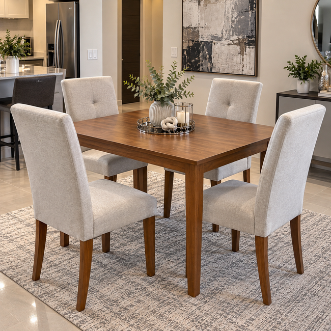 PORTLAND Comedor Rectangular 4 Sillas