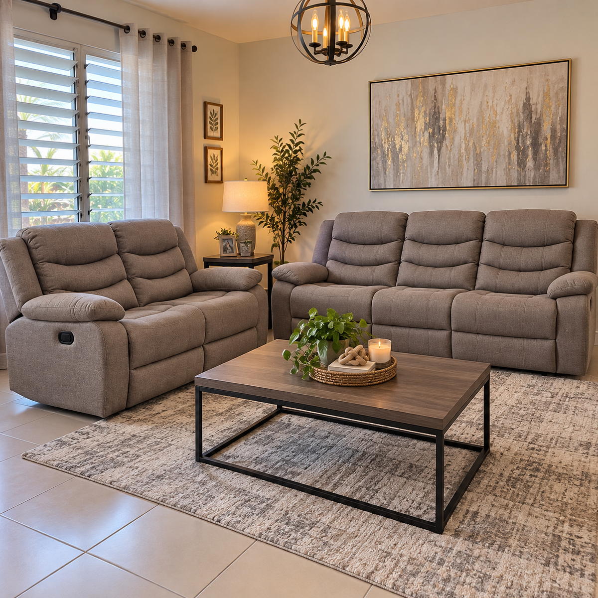 8006 Sofa & Love Seat Reclinable