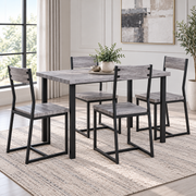1182 Comedor Gris de 4 Sillas