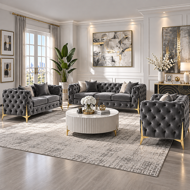 6084 Sofa & Love Seat