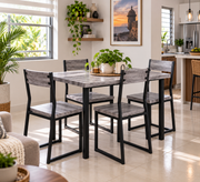 1182 Comedor Gris de 4 Sillas