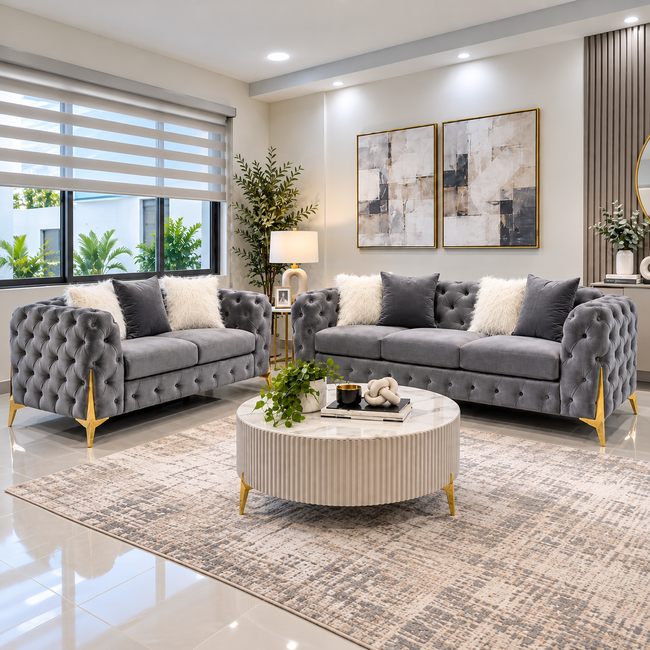 6084 Sofa & Love Seat